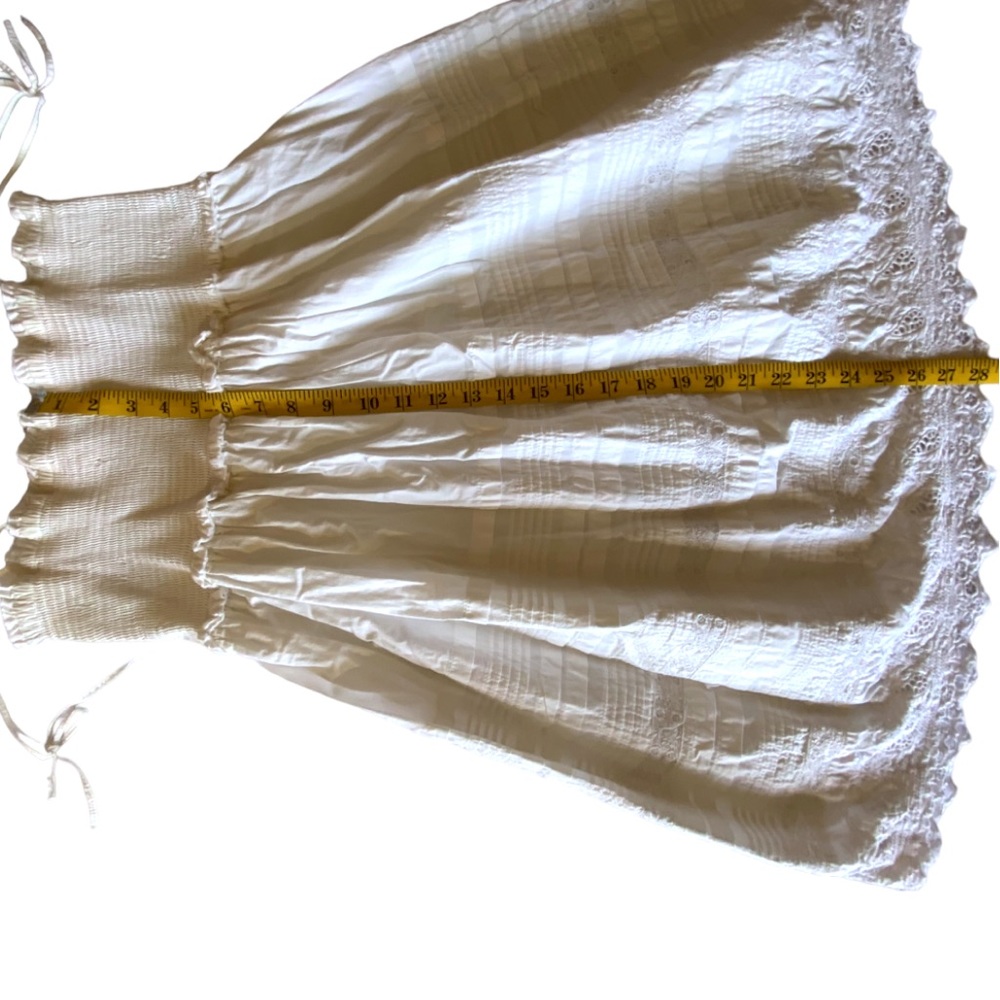 allsaints spitalfields white cotton eyelet sundress size 6 - Picture 7 of 7